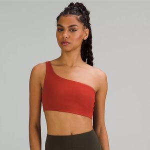 Ribbed asymmetrical / one shoulder sports bra